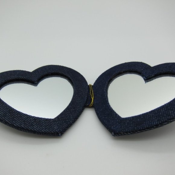 Women Handheld Mirror Purse Compact Portable Foldable 2x Magnification 2 Sided - Picture 5 of 7